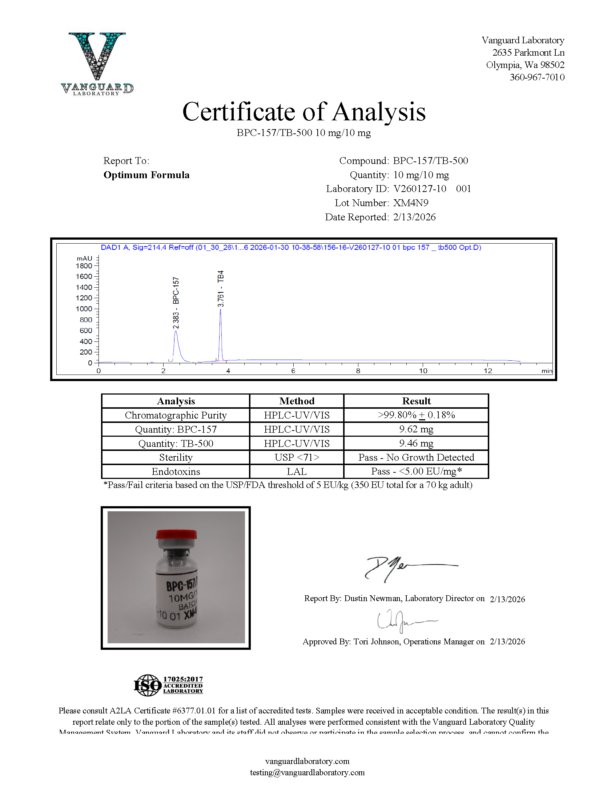 Detection report 6 of 7 for BPC-157